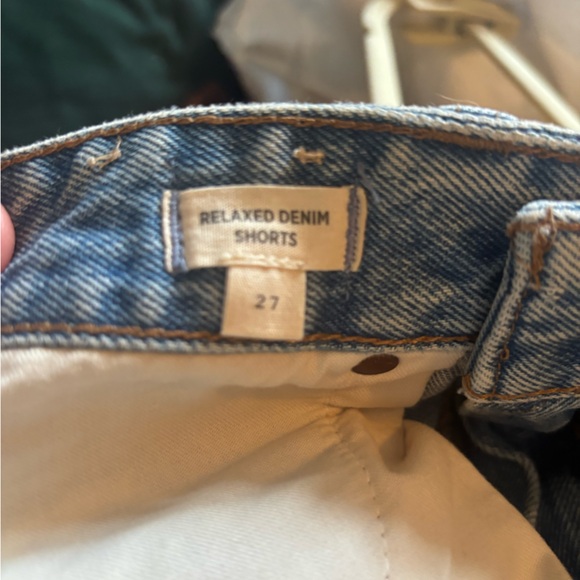 Madewell Blue Distressed Jean Shorts - Picture 3 of 4